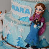 Frozen themed birthday cak