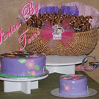 Girley Monkey 1st Birthday Cake