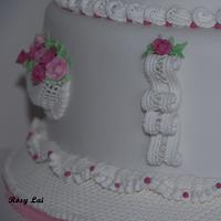 My Lambeth style cake- La delicatezza delle rose 