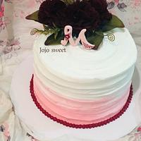 Letter M cake