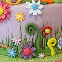 TINKERBELL AND FRIENDS PHOTO CAKE