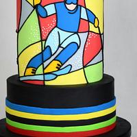 Skiing Cake - Sport Cakes for Piece Collaboration