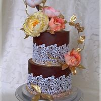 Flowers cake & ganache Flowers cake & ganache