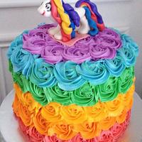 Rainbow Pony Cake!