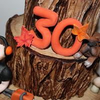  Wood effect tiered cake- for a tree surgeon
