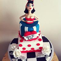 Hen pin up party cake