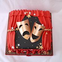 Comedy and Tragedy Theatre Cake