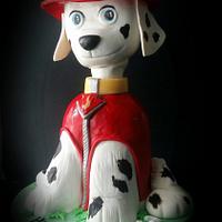 3D Marshall from Paw Patrol Cake  