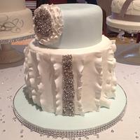 Ruffle wedding cake 