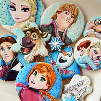 Frozen Themed Birthday Cookies