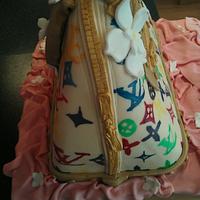 Hand Painted Louis Vuitton Bag - Decorated Cake by Kelly - CakesDecor
