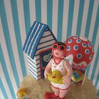 Life's a beach cupcake cake