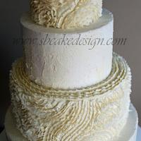 Buttercream Ruffle Wedding Cake