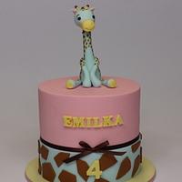 Giraffe cake for girl