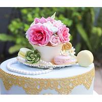 Tea cup cake