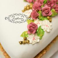 Heard shaped wedding cake
