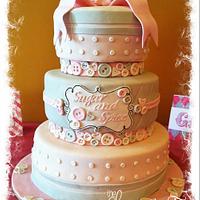 Sugar and Spice Baby Shower Cake