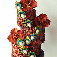 Copper wedding cake