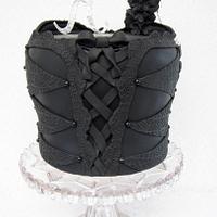 Bodice in black lace