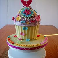Floral Giant Cupcake