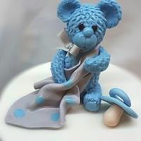  Baptism with a blue teddy bear