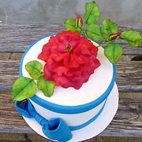 Red rose cake