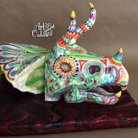 Triceratops Painted Skull, Sugar Skull Bakers '16