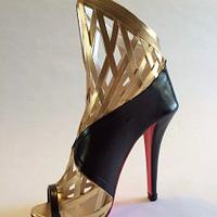 Black and gold sugar heel
