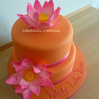 Lotus Flower Naming Day Cake