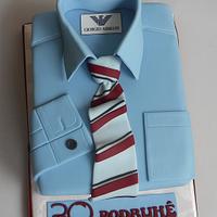 Shirt and tie cake