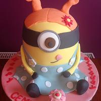 Minion Birthday Cake (Girly)