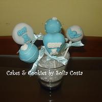 Baby shower and baptism cake pops