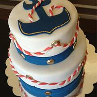 Sailing theme cake