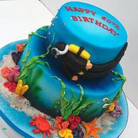 Scuba diving cake - Cake by The Rosehip Bakery - CakesDecor