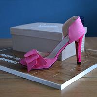 Louboutin Shoe Box Cake and Shoe