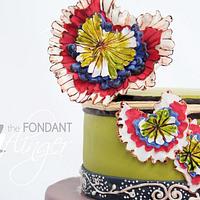 Fabric/ Art inspired Cake