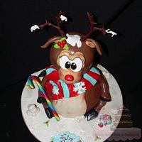 rudolph christmas cake