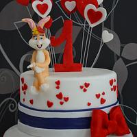 Looney Tunes 1st birthday cake