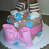 Baby Converse Sneaker Cake