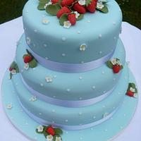 Strawberry wedding cake