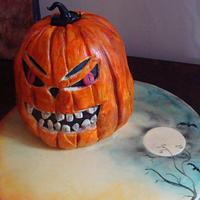 Halloween Pumpkin Cake with Attitude