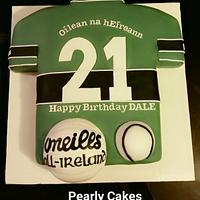 Irish Football & Jersey 21st Birthday Cake