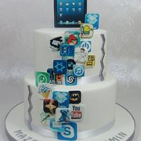 iPad, iPhone, Apps, App World Birthday / Bar Mitzvah Cake