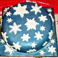 snowflake christmas cake 