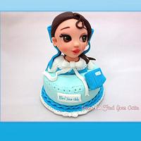 Belle baby cake topper