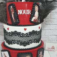 Marilyn Monroe themed bachelorette cake