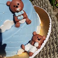 Sweet bears christening cake 