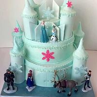 Frozen Castle Birthday CAke - cake by Christie's Custom - CakesDecor