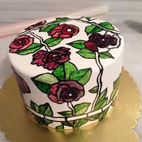 Stainglass birthday cake