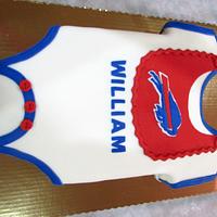 Buffalo Bills Onesie Shower Cake